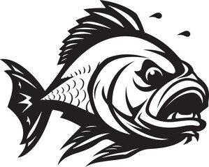 Paradise Pulse Vector Black Fish Logo Vibrant Tropics Black Fish Icon Vector