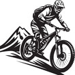 Brave Descent Vector Bike Logo Trailblazer Triumph Black Emblem Icon