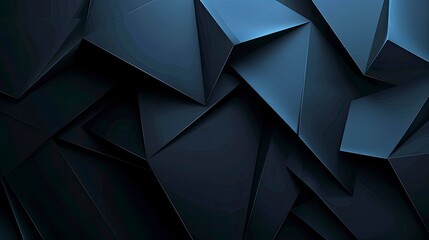 Modern black blue abstract background. Minimal. Color gradient. Dark. Web banner. Geometric shape. 3d effect. Lines stripes triangles. Design. Futuristic. Cut paper or metal effect - generative ai