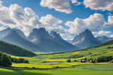 Fototapeta Krajobraz - landscape with mountains.
generative ai