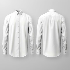 Wall Mural - Mockup, white men's shirt on a white background, to illustrate