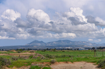 Wall Mural - clouds against the backdrop of mountains in winter in Cyprus 17