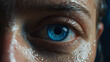 Close-Up Cinematic Shot of Blue Eye 