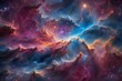 Vibrant Galactic Nebula Amidst Starry Cosmos: Astronomy, Science, and the Universe. Supernova Backdrop for Wallpaper
