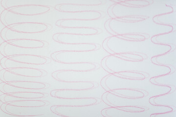 Canvas Print - coil and meandering color pencil marks (with patterned lines) on tracing paper