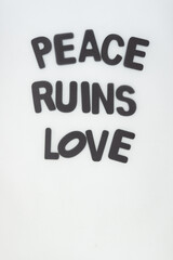 Wall Mural - peace ruins love