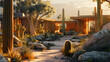 modern desert house created with Generative AI