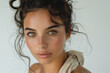 © pariketan - Clean hispanic woman face and fresh skin for fashion and beauty care ads