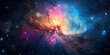 Colorful galaxy cloud nebula background	