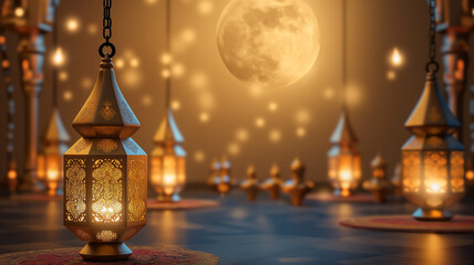 Wall Mural - Ramadan month and its blessings, illustration special background