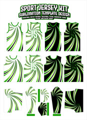 Wall Mural - green spiral cyclone gradient Jersey Apparel Sports Wear print pattern