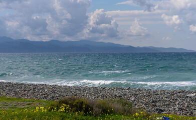 Wall Mural - clouds against the backdrop of mountains in winter in Cyprus 4