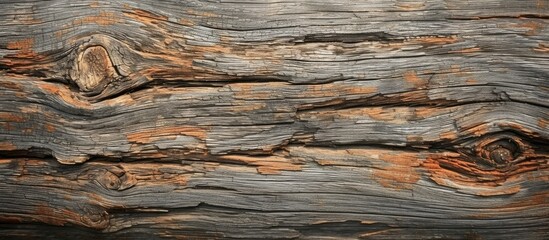 An up-close view of a weathered wooden surface exemplifying the beautiful patterns created by natural aging and elemental exposure.