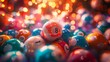 © deafebrisa - The dynamic scene captures lottery balls in motion, creating a sense of anticipation and celebration