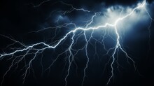 Thunder Strike On Dark Background