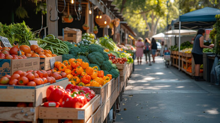 Wall Mural - a vegetable shop on a street