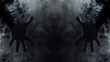 Copy space skull with smoke effect scream horror background AI Image Generative.