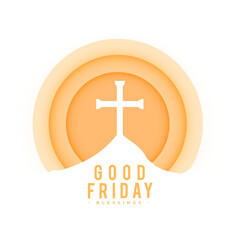 Sticker - holy week good friday event background design