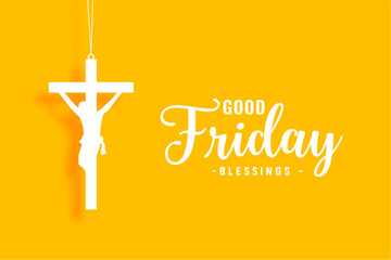 Poster - christian religion good friday background with jesus christ crucifixion