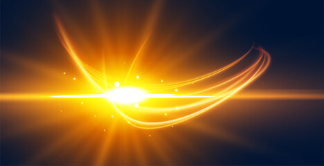 Wall Mural - bright and shiny sunbeam background with streak trail effect