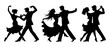 © iamabduss - Salsa Dance Partners black filled vector Illustration