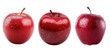 fresh and healthy red apple fruit in set of three
