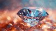 A beautiful diamond or brilliant on a stunning background, shimmering with luxury, elegance, and beauty, radiating opulence. Generative Ai