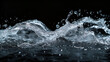 Dynamic Wave of Clear Water Flowing Gracefully, Aquatic Flowing Motion Background, Freshwater Stream or River, Liquid Flow Concept, Nature and Environment, Generative AI

