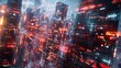 © Chingiz - a modern digital world news background, where vibrant digital elements and data streams
