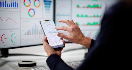 Aufkleber - Predictive Business KPI Data Technology Dashboard