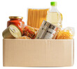 © manassanant - Foodstuffs collection for donation to help people.
