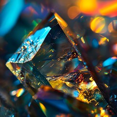 Wall Mural - a close up of a diamond with a blurry background