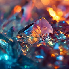 Wall Mural - a close up of a diamond on a table