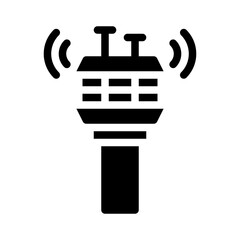 Sticker - control tower glyph icon