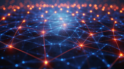 Digital business peer-to-peer connection illustration, futuristic exchange blockchain security datum networking tech structure, web banking information communication infrastructure