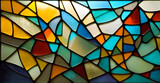 Fototapeta  - Abstract Brilliance: Colorful Stained Glass Window Background