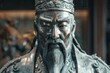 Bronze sculpture of Sun Tzu ancient Chinese military strategist and philosopher