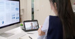 © ChayTee - Asia people young woman worker work at home job video call telemedicine online clinic teleconsult app for workforce care meet chat or consult to doctor remote advice teach to relax stiff neck pain.