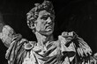 Augustus Roman Emperor statue depicted in historical marble art