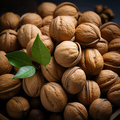 Wall Mural - background of walnuts
