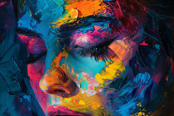 an impressionistic painting depicting a person born under the zodiac sign of scorpio, free brushwork
