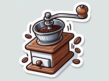 Illustration On The Theme, Manual Coffee Grinder