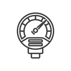 Wall Mural - pressure indicator icon vector