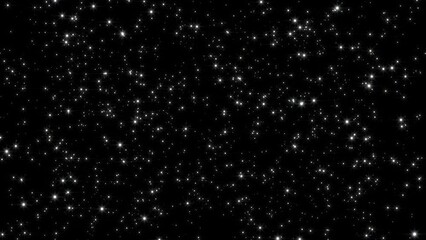 Wall Mural - Stars slow glowing abstract motion background shining particles loop video animation.