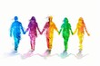 LGBTQ Pride blue gray. Rainbow perigender colorful rainbow walkabout diversity Flag. Gradient motley colored blissful LGBT rights parade festival self improvement pride community equality