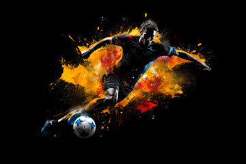 Wall Mural - sport soccer game on background