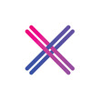 © Pankaj - purple blue x logo icon symbol vector