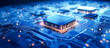 © Menganga - microchip semiconductor technology futuristic background