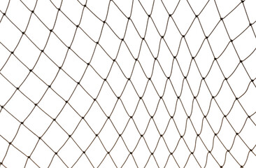 Wall Mural - Football or tennis net. Rope mesh on a white background close-up