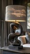 A stylish modern table lamp that brightens up your room and even emits light